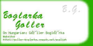 boglarka goller business card